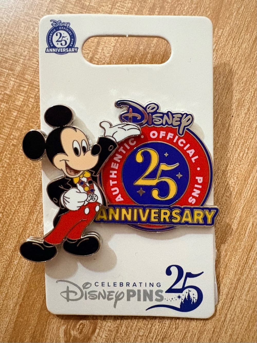 2025 Disney Parks 25th Anniversary Pin Trading Mickey Mouse Official Logo OE Pin